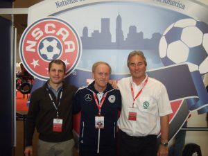 Peter Schreiner (IFJ 96), Ralf Peter (DFB) und Frank Tschan (NSCAA)